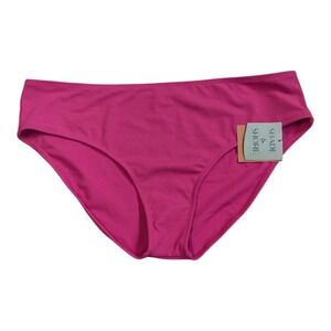 S-10‎ Micro Crinkle Mid-Rise Medium Coverage Bikini Bottom Shade & Shore Pink XL